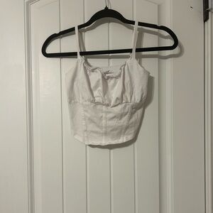 White Hollister Tank Top Corset Top